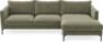 Impression Delux - 3-sits soffa med schäslong höger - Grön