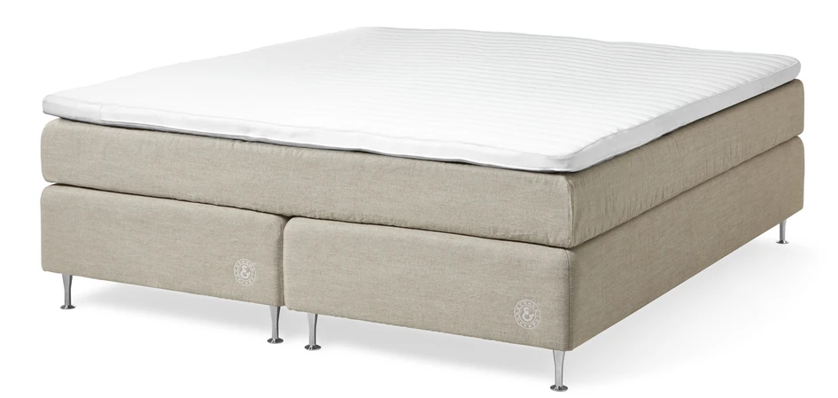 Cape Farewell Exclusive - Kontinentalsäng, dubbelsäng med bäddmadrass Fiord Soft - Beige
