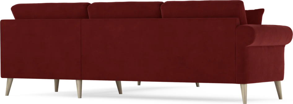 Eden - Hörnsoffa, 2,5+2,5-sits - Röd