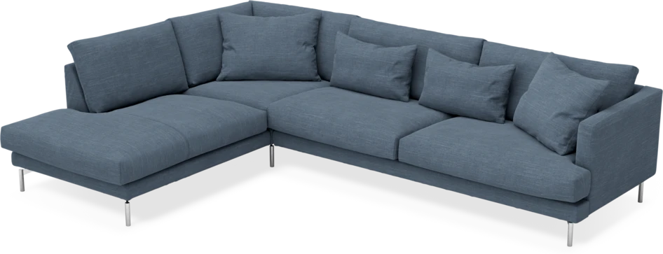 Harper - 3-sits soffa med divan vänster - Blå