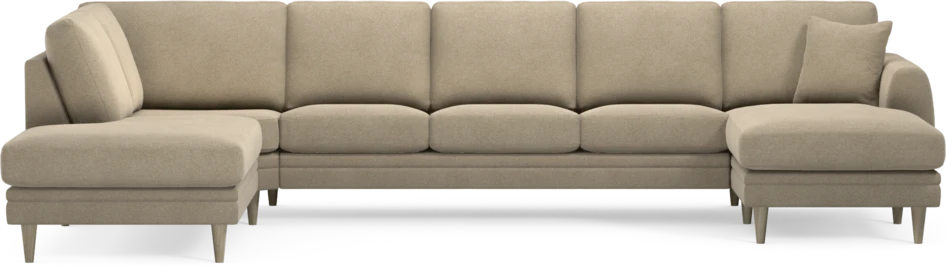 Eden - 3-sits soffa med divan vänster och schäslong höger - Beige