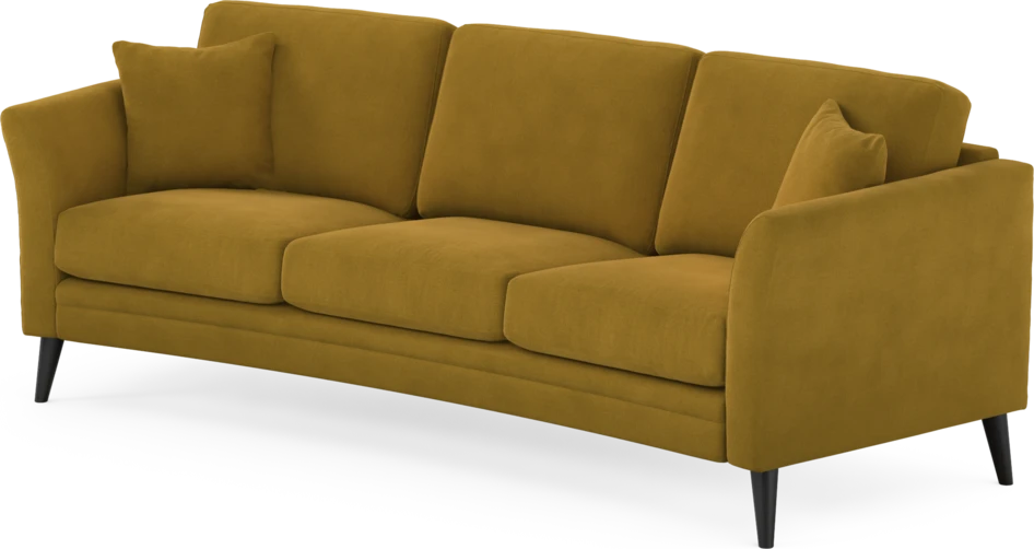 Eden - 3-sits soffa svängd - Gul