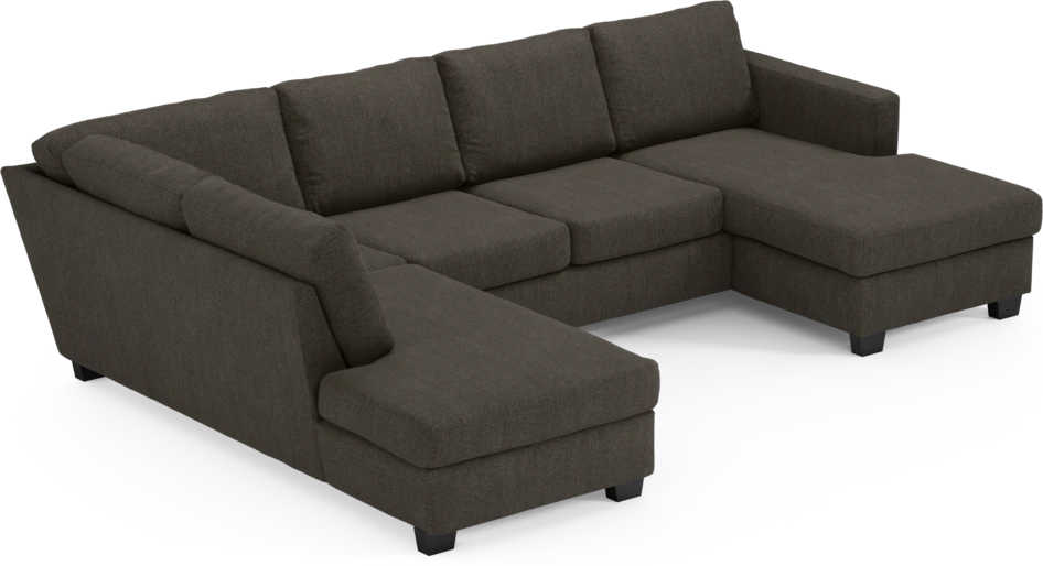 Friday - 3-sits soffa med divan vänster och schäslong höger - Brun