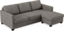 Nevada - 3-sits soffa med flyttbar schäslong - Brun
