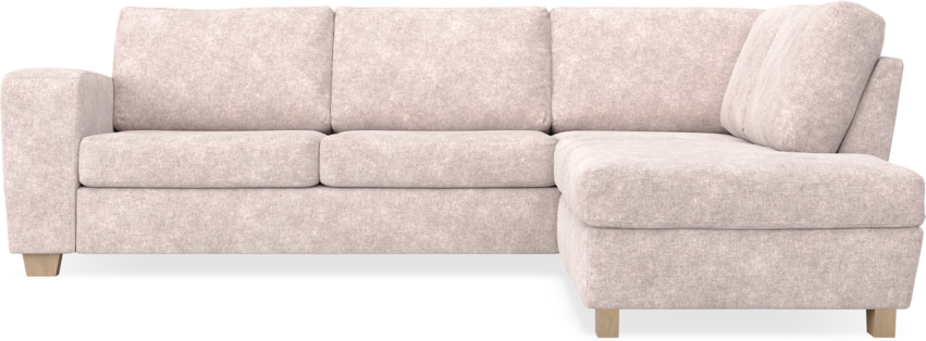 Friday - 2,5-sits soffa med divan höger - Rosa