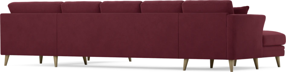 Eden - 3-sits soffa med schäslong vänster och divan höger - Röd