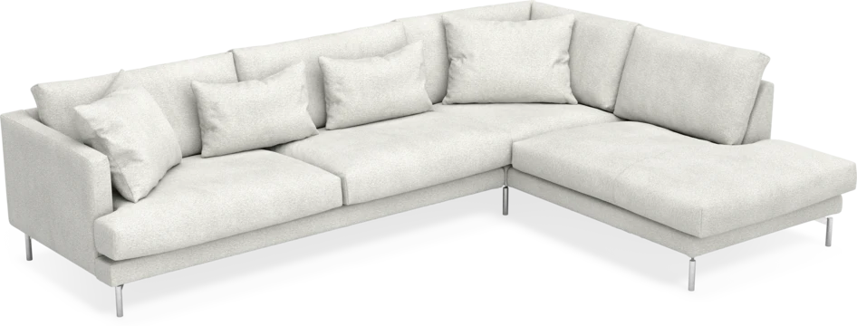 Harper - 3-sits soffa med divan höger - Vit