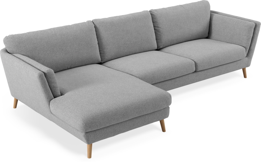 Madison Lux - 3-sits soffa med schäslong vänster - Grå