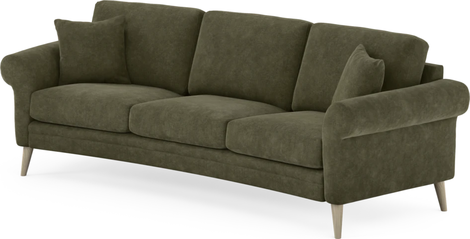 Eden - 3-sits soffa svängd - Grön