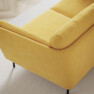 Madison Lux - 3-sits soffa med divan höger - Gul