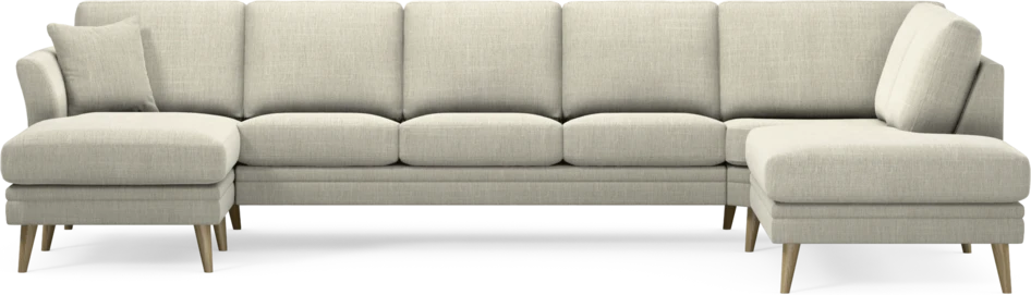 Eden - 3-sits soffa med schäslong vänster och divan höger - Beige