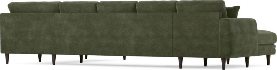 Eden - 3-sits soffa med schäslong vänster och divan höger - Grön