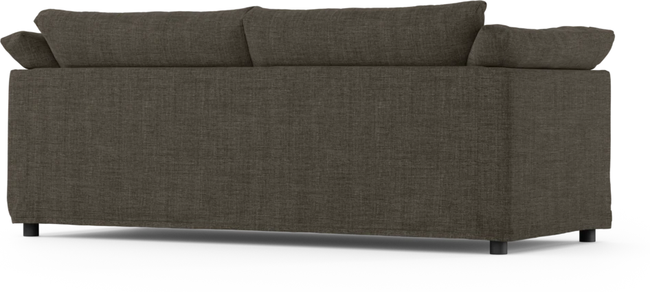 Cherrie - 2,5-sits soffa, hel dyna och kappa - Brun