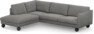 Madison - 3-sits soffa med divan vänster - Grå
