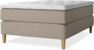 Delux Exclusive - Kontinentalsäng, enkelsäng 140 cm med bäddmadrass - Beige