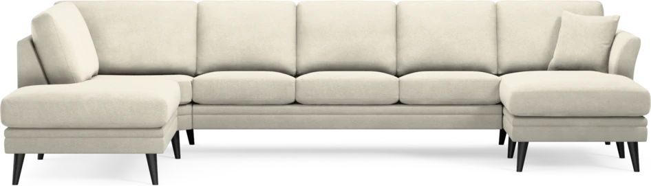 Eden - 3-sits soffa med divan vänster och schäslong höger - Vit