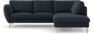 Madison Lux - 2-sits soffa med divan höger - Blå