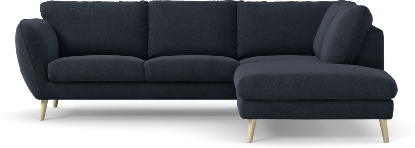 Madison Lux - 2-sits soffa med divan höger - Blå