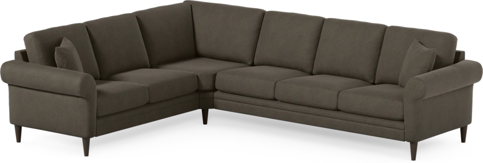 Eden - Hörnsoffa, 2+3-sits - Brun