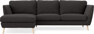 Madison - 2-sits soffa med schäslong vänster - Svart