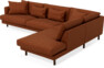 Harper - 3-sits soffa med divan höger - Orange