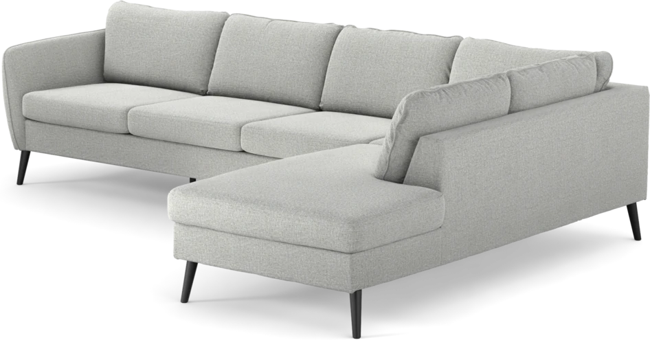 County - 3-sits soffa med divan höger - Grå