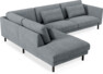 Willow - 3-sits soffa med divan vänster, fast klädsel - Grå