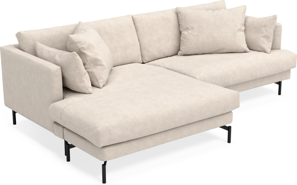 Harper - 4-sits med schäslong XL vänster - Vit