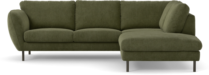 Madison Lux - 2-sits soffa med divan höger - Grön