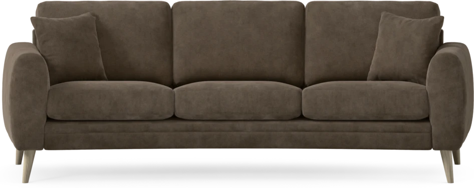 Eden - 3-sits soffa svängd - Brun