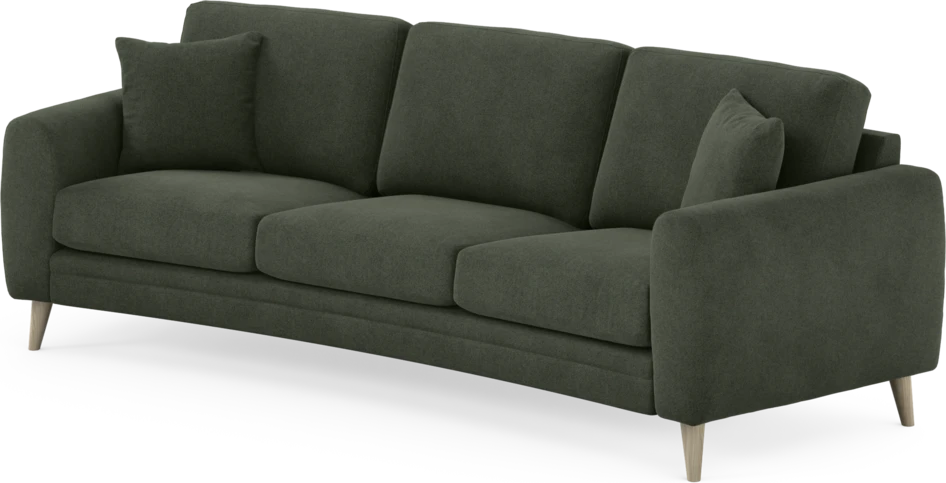 Eden - 3-sits soffa svängd - Grön