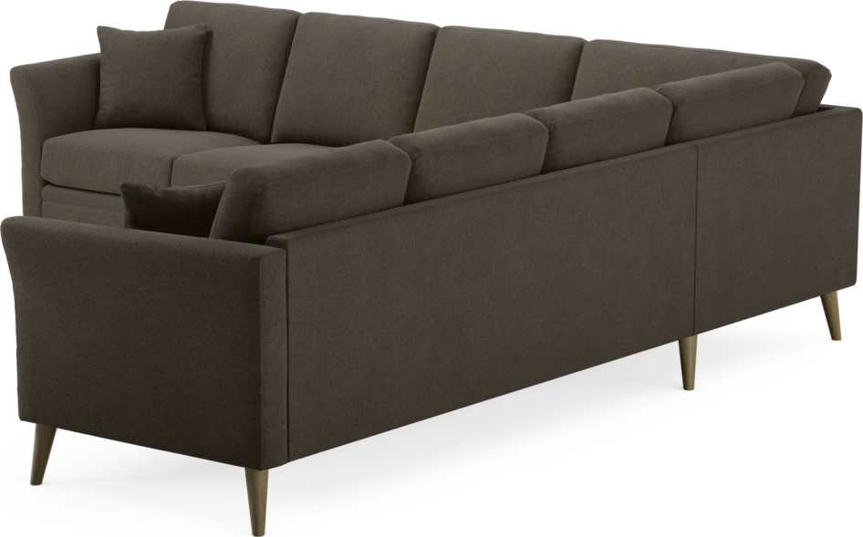 Eden - Hörnsoffa, 3+3-sits - Brun