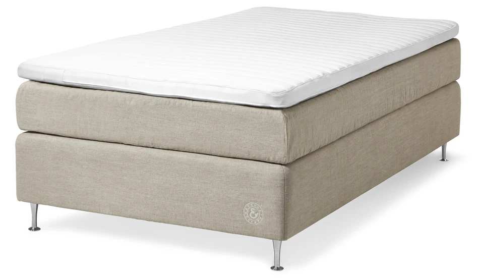 Cape Farewell Exclusive - Kontinentalsäng, enkelsäng med bäddmadrass Fiord Soft - Beige