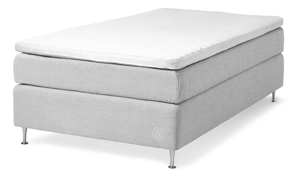 Cape Farewell Exclusive - Kontinentalsäng, enkelsäng med bäddmadrass Fiord Soft - Grå