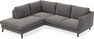 Madison - 2-sits soffa med divan vänster - Brun