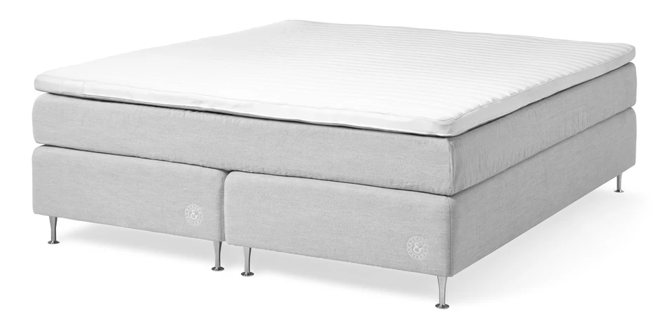 Cape Farewell Exclusive - Kontinentalsäng, dubbelsäng med bäddmadrass Fiord Soft - Grå