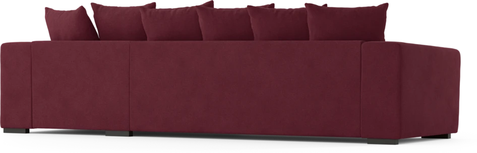 Town - 3-sits soffa med schäslong höger - Röd