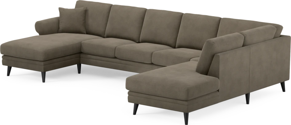 Eden - 3-sits soffa med schäslong vänster och divan höger - Beige