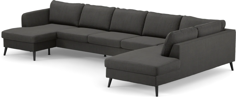 County - 4-sits soffa med schäslong vänster och divan höger - Grå