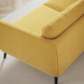 Madison Lux - 3-sits soffa med divan höger - Gul