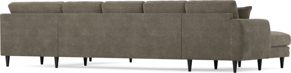Eden - 3-sits soffa med schäslong vänster och divan höger - Brun