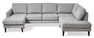 Sierra - 3-sits soffa med schäslong vänster och divan höger - Grå