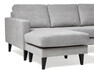 Sierra - 3-sits soffa med schäslong vänster och divan höger - Grå