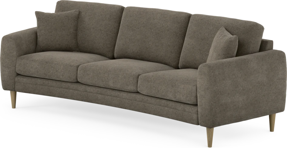 Eden - 3-sits soffa svängd - Brun