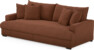 Rossi - 3-sits soffa, hel dyna - Orange