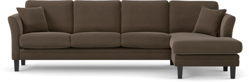 Eden - 3-sits soffa med schäslong - Brun