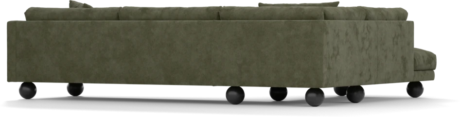 Harper - 3-sits soffa med divan vänster - Grön