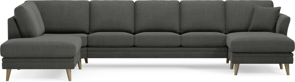 Eden - 3-sits soffa med divan vänster och schäslong höger - Grå