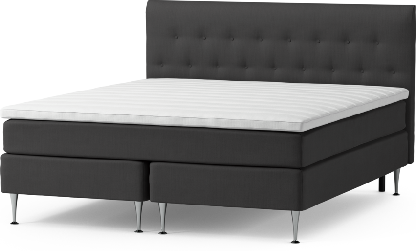 Roma Family - Kontinentalsäng, dubbelsäng med bäddmadrass och sänggavel låg pikerad, B 160-180