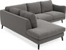 Madison - 2-sits soffa med divan vänster - Brun